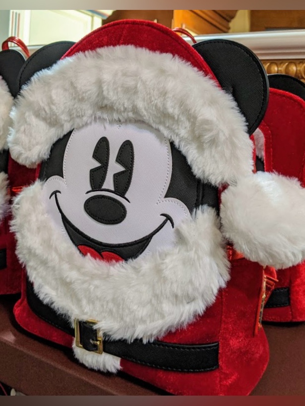 Disney Parks Loungefly Santa Mickey Mouse Mini Backpack